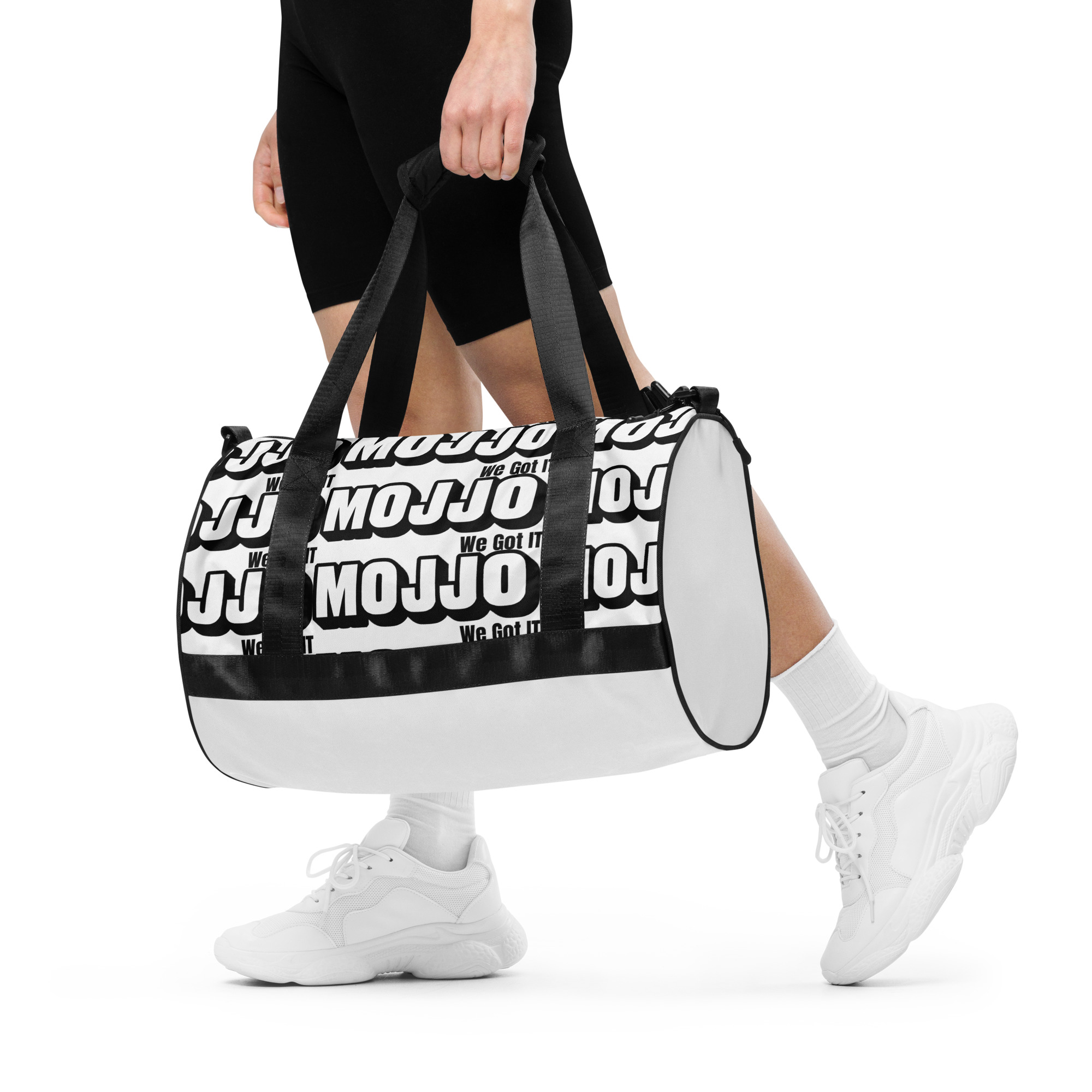 All-over print gym bag White Geometric hotsell