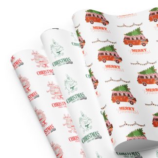 Ugly Christmas wrapping paper sheets